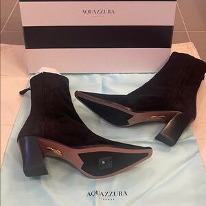 Aquazzura New Black Ankle Booties